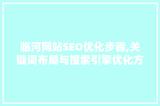 临河网站SEO优化步骤,关键词布局与搜索引擎优化方法