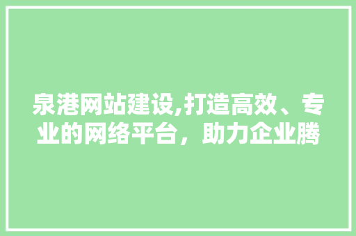 泉港网站建设,打造高效、专业的网络平台，助力企业腾飞