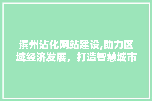 滨州沾化网站建设,助力区域经济发展，打造智慧城市新篇章