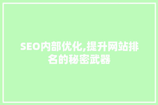 SEO内部优化,提升网站排名的秘密武器