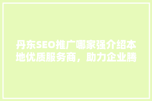 丹东SEO推广哪家强介绍本地优质服务商，助力企业腾飞！