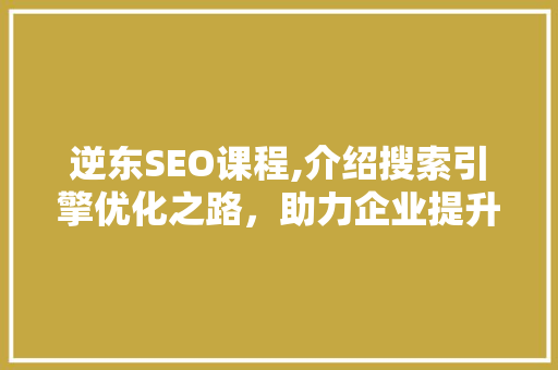 逆东SEO课程,介绍搜索引擎优化之路，助力企业提升在线竞争力