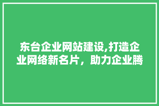 东台企业网站建设,打造企业网络新名片，助力企业腾飞