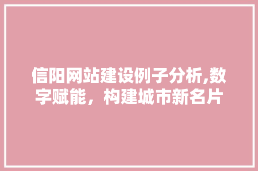 信阳网站建设例子分析,数字赋能，构建城市新名片