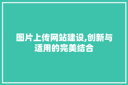 图片上传网站建设,创新与适用的完美结合