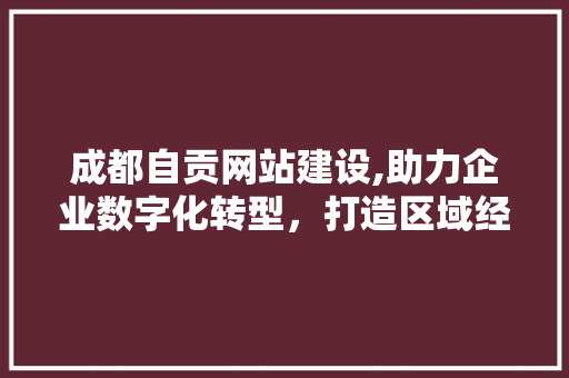 成都自贡网站建设,助力企业数字化转型，打造区域经济新引擎