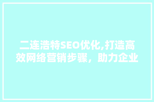 二连浩特SEO优化,打造高效网络营销步骤，助力企业腾飞