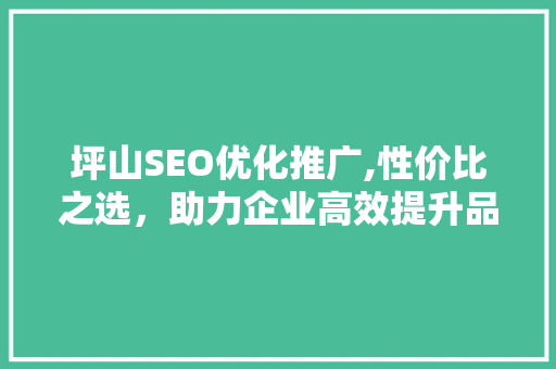 坪山SEO优化推广,性价比之选，助力企业高效提升品牌知名度