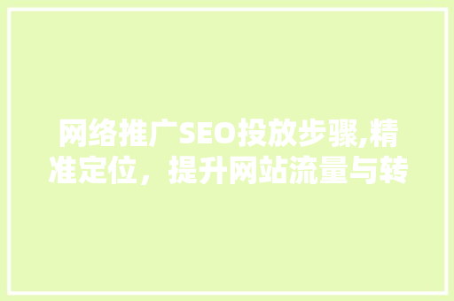 网络推广SEO投放步骤,精准定位，提升网站流量与转化率