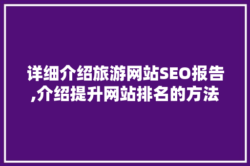 详细介绍旅游网站SEO报告,介绍提升网站排名的方法