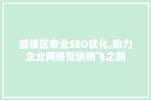 鼓楼区专业SEO优化,助力企业网络营销腾飞之路
